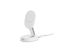 Belkin BoostCharge Pro WIA008VFWH Chargeur Secteur sans Fil Qi2 15W Blanc - USB-C, inclinable 0-75°, câble 1.5m - Compatible iPhone 12 à 15 Pro Max