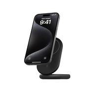 Belkin BoostCharge Socle de Recharge pour appareils Qi2 (Chargeur Pliable, Compatible MagSafe, 15 W, pour modèles de l'iPhone 16, 15, 14, 13, Chargeur fonctionnant avec Le Mode Standy, Noir)
