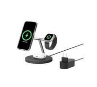 Belkin BoostCharge Pro 3-in-1 - Support de chargement sans fil - avec Qi2 + adaptateur secteur - 15 Watt - Fast Charge - noir Noir