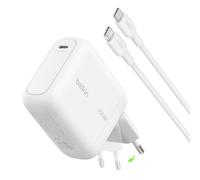 BOOST CHARGE - Adaptateur secteur - GaN - 100 watt - PD 3.2, QC 5.0, AVS, UFCS, Hypercharge, FC 2.0, Fast Charge (USB-C) - sur le câble : USB-C -