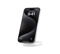 Belkin BoostCharge WIB007HQWH Chargeur sans fil Qi2 15W Blanc USB-C avec support pliable MagSafe, câble 1.5m, compatible Smartphones et Écouteurs