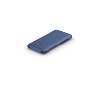 Belkin BPB006btBLU Batterie Externe 10000 mAh Bleu, Câbles Intégrés USB-C/Lightning, 1x USB-C 18W, Témoin LED, 73x156x17mm, 245g