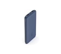 Belkin BPB011BTBL Batterie Externe 10000mAh Bleu, 2x USB-A + 1x USB-C, 15W, Recharge USB, Compatible Smartphones/Tablettes/Casques