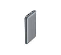Belkin BPB011BTGY - Batterie Externe 10000 mAh Gris, 2x USB-A (12W), 1x USB-C (15W), Puissance Totale 15W, Recharge Smartphones/Tablettes/Casques