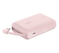 Belkin Batterie externe 10000 mAh avec câble USB-C intégré rose
