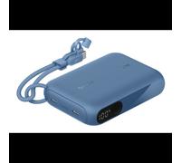 Belkin BPB027HQBL Banque d'alimentation 10000 mAh, 2 ports USB Type-C, Écran intégré, Boîtier Plastique Bleu, 71 x 103.9 x 25.1 mm, Câble USB Type-C inclus