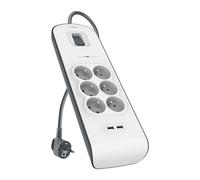 Belkin BSV604ca2m Blanc 6 sortie(s) CA 2 m