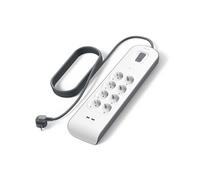 Belkin Regleta de Protección 8 Enchufes/2 USB Negro/Blanco