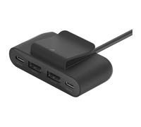 Hub 4 ports (2 USB-C et 2 USB-A) avec câble de 2 m - noir
