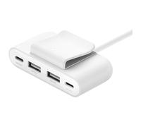 Belkin Hub BoostCharge 4 ports (2 USB-C et 2 USB-A) câble 2 m Blanc
