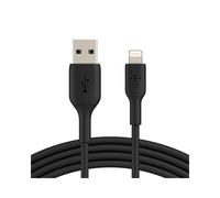 Belkin CAA001BT1MBK : Câble Lightning vers USB A 1m Noir - Connecteurs mâles droits - USB 2.0 - Compatible Plug and Play - Code SH 85177900
