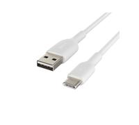 Belkin CAB001BT3MWH : Câble USB-A vers USB-C 3m Blanc - Connecteurs Mâles Droit, Plug and Play - Code SH 84733080