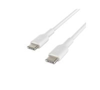 Belkin CAB003BT1MWH Câble USB-C vers USB-C 1m Blanc - Connecteurs mâle droit, Plug & Play - Code SH: 84733080