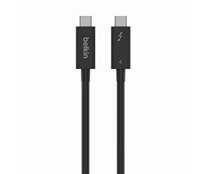 Belkin Câble actif Thunderbolt 4, connexion USB Type C avec Power Delivery 100W, certification USB 4, compatible TB3, fonctionne avec MacBook Pro, iPhone 15 Pro, Samsung Galaxy, eGPU, etc, 2 m