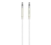 Belkin - Câble Audio Premium, Jack-Jack 3,5mm - Blanc Métallique