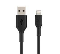 Belkin Câble Lightning (câble Boost Charge Lightning vers USB pour iPhone, iPad, AirPods, câble de recharge certifié MFi pour iPhone, noir, 1 m, pack de 2)