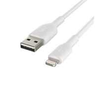 Belkin Câble Lightning (Câble Boost Charge Lightning vers USB pour iPhone, iPad, AirPods ; câble de recharge certifié MFi pour iPhone ; Blanc, 2 m)