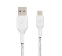 Belkin Câble tressé USB-A vers USB-C blanc - 3 m