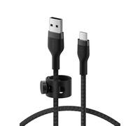 Belkin Câble tressé USB A vers USB C de 1 m pour chargeur rapide iPhone | Certifié USB-IF, cordon tressé anti-nœuds, iPhone 17/16, Samsung Galaxy S25, iPad Pro, Nintendo Switch 2, charge rapide