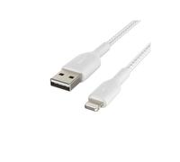 Belkin Câble USB A - Lightning à Gaine tressée/ 1M Blanc