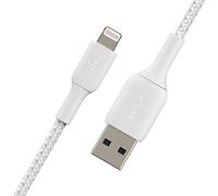 BELKIN Câble USB A - Lightning à Gaine tressée/ 1M Blanc