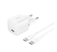 Belkin câble USB-C + chargeur secteur USB-C (25W) Câble USB-C et bloc secteur 25W permettant de recharger efficacement vos appareils.