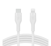 Belkin Câble USB-C vers Lightning BoostCharge Flex en silicone (1 m), certifié MFi (20 W), recharge Power Delivery pour iPhone 14, 13, 12, 11, Pro, Max, mini, SE, iPad, etc. (noir)