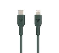 Belkin Câble USB-C vers Lightning (câble de recharge rapide pour iPhone 13, 13 Pro, 13 Pro Max, 13 mini et modèles antérieurs ; câble Boost Charge USB-C certifié MFi ; vert nuit, 1 m)