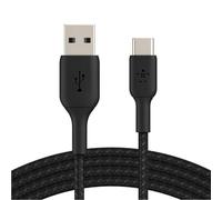 Belkin Câble USB‑C vers USB‑A BOOST CHARGE 24‑pin gaine tressée 1 m Noir