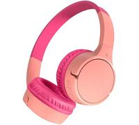 Belkin Casque audio sans fil SoundForm Mini pour enfants avec micro intégré (pour apprentissage en ligne, études, voyage, compatible avec l’iPhone, iPad, Kindle, etc., rose)