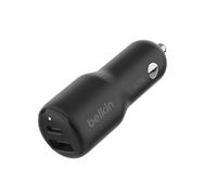 Belkin CCB005btBK Ordinateur portable, Smartphone, Tablette Noir Allume-cigare Charge rapide Intérieure