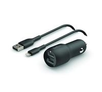 BELKIN Chargeur Allume Cigare CCD001bt1MBK Charg voit 2port USB/Cabl Ligh