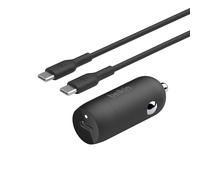 Belkin Adaptateur pour voiture BOOST CHARGE USB‑C 30W PD 3.1 Charge rapide 3A noir
