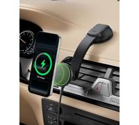 Belkin Chargeur de Voiture sans Fil, Support magnétique pour Tableau de Bord de Voiture avec câble USB C de 1 m, Chargeur Rapide Qi2 MagSafe pour iPhone 17, Galaxy S25, Pixel 10, etc. Accessoires de