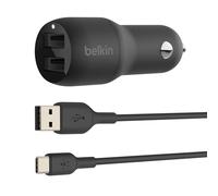 Belkin BOOST CHARGE Double chargeur adaptateur d'alimentation pour voiture - USB - 24 Watt