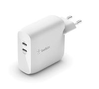Belkin Chargeur double USB-PD (63 W) avec technologie GaN (chargeur USB-C rapide pour iPhone, MacBook Air, iPad Pro, Pixel, Galaxy et autre)