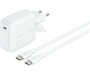Belkin - Chargeur Secteur 100w Gan Usb-C Repliable Blanc