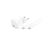 Belkin Adaptateur secteur compact BOOST CHARGE – USB-C 24 pin 30 W + Câble USB-C vers Lightning 1 m