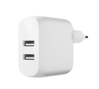 Belkin Chargeur Secteur Double USB 24W Charge Rapide Compact Boost Charge Blanc