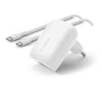 Belkin Chargeur secteur USB-C 30W PD+PPS/USB-C Kab. CA005vf1MWH-B6
