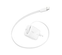 Belkin Chargeur USB-C GaN 67 W avec Câble USB-C Rétractable 1 M Et Port USB C, pour iPhone, Recharge Rapide pour iPhone 17 Et 16 Series, Galaxy S26 Series, AirPods, Tablettes, MacBook, Chromebook