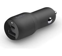 Belkin CCB004BTBK chargeur d'appareils mobiles Smartphone, Tablette Noir Allume-cigare, USB Charge rapide Intérieure, Extérieure