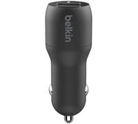 Belkin Chargeur allume-cigare CCD001bt1MBK – 2 ports USB avec câble Lightning