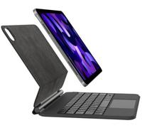 Belkin Pro Étui clavier pour iPad avec support magnétique, rétroéclairé, touches tactiles multipoints, compartiment pour Apple Pencil, clavier sans fil AZERTY pour iPad Air M2 11"/10,9", iPad Pro 11"