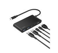 Belkin Concentrateur USB C, hub 5 ports avec écran HDMI 4K @ 60 Hz, alimentation 100 W, transfert de données rapide 5 Gbit/s, adaptateur multiport USB C pour MacBook, iPad Pro, Chromebook, et plus
