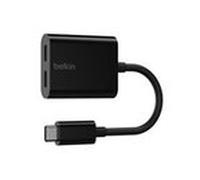 Belkin Connect Audio + Charge - casque/adaptateur de charge USB-C vers USB-C - USB / audio - 14 m