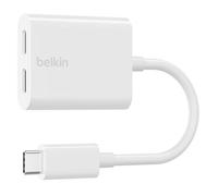 Belkin Connect Audio + Charge - casque/adaptateur de charge USB-C vers USB-C - USB / audio - 14 m