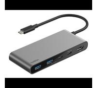 Belkin Hub USB-C 7 ports – HDMI 4K à 60 Hz, SD/MicroSD, PD 100 W, 5 Gbit/s – Gris
