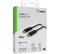 Belkin CONNECT - Câble Thunderbolt - USB-C (M) réversible à USB-C (M) réversible - Thunderbolt 4 - 2 m - actif, alimentation USB (100 W)