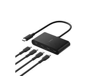 Belkin Connect Lot de 6 concentrateurs USB C à 4 Ports - Adaptateur multiport avec 4 Ports USB C 3.2 Gen 2 - Transfert de données Haute Vitesse 10 G pour Ordinateur Portable, MacBook, iPad, PC, et